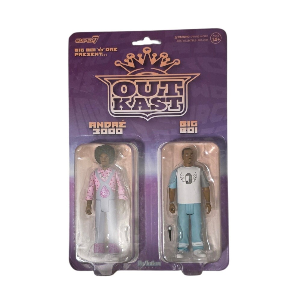 Super7 OutKast ReAction Action Figures Wave 03 Big Boi and André 3000 Toys New